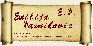 Emilija Masniković vizit kartica
